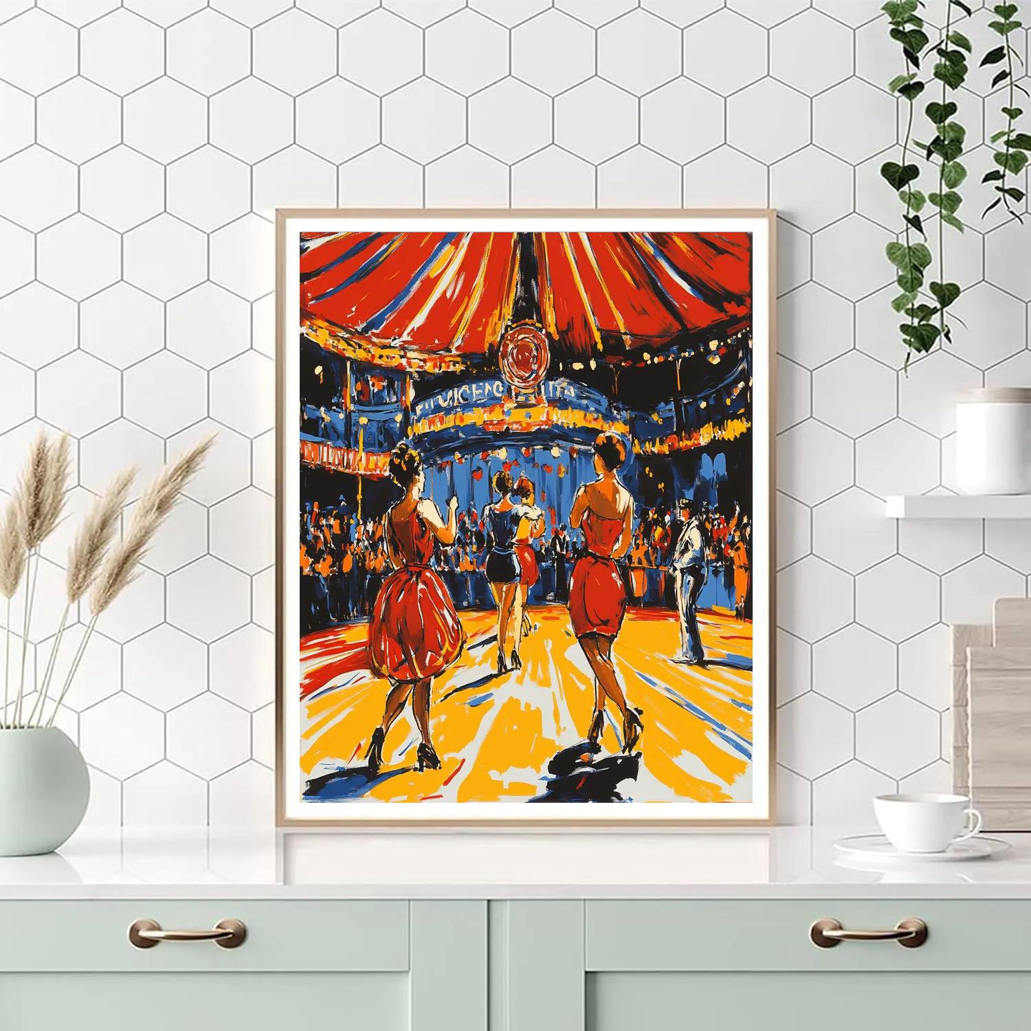 Henri Toulouse-Lautrec Inspired Circus Performers DIY paint by numbers