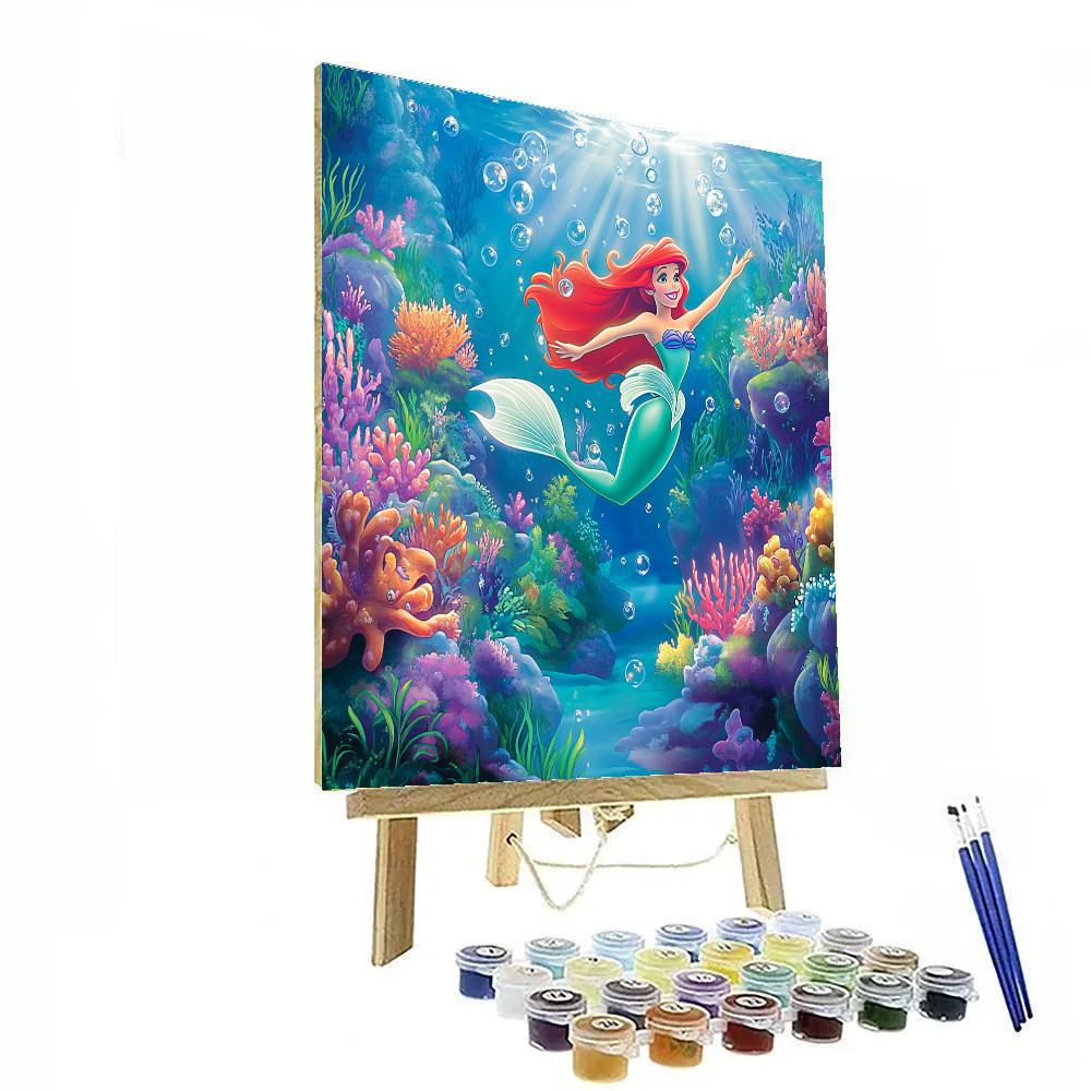Ariel’s Underwater Coral Ball Disney Inspired Paint by numbers kits