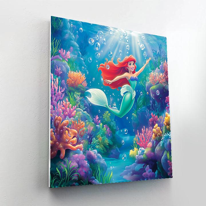 Ariel’s Underwater Coral Ball Disney Inspired Paint by numbers kits