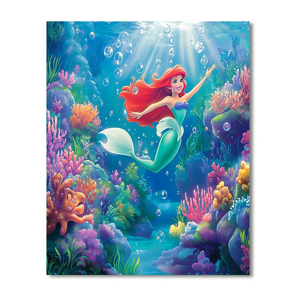 Ariel’s Underwater Coral Ball Disney Inspired Paint by numbers kits