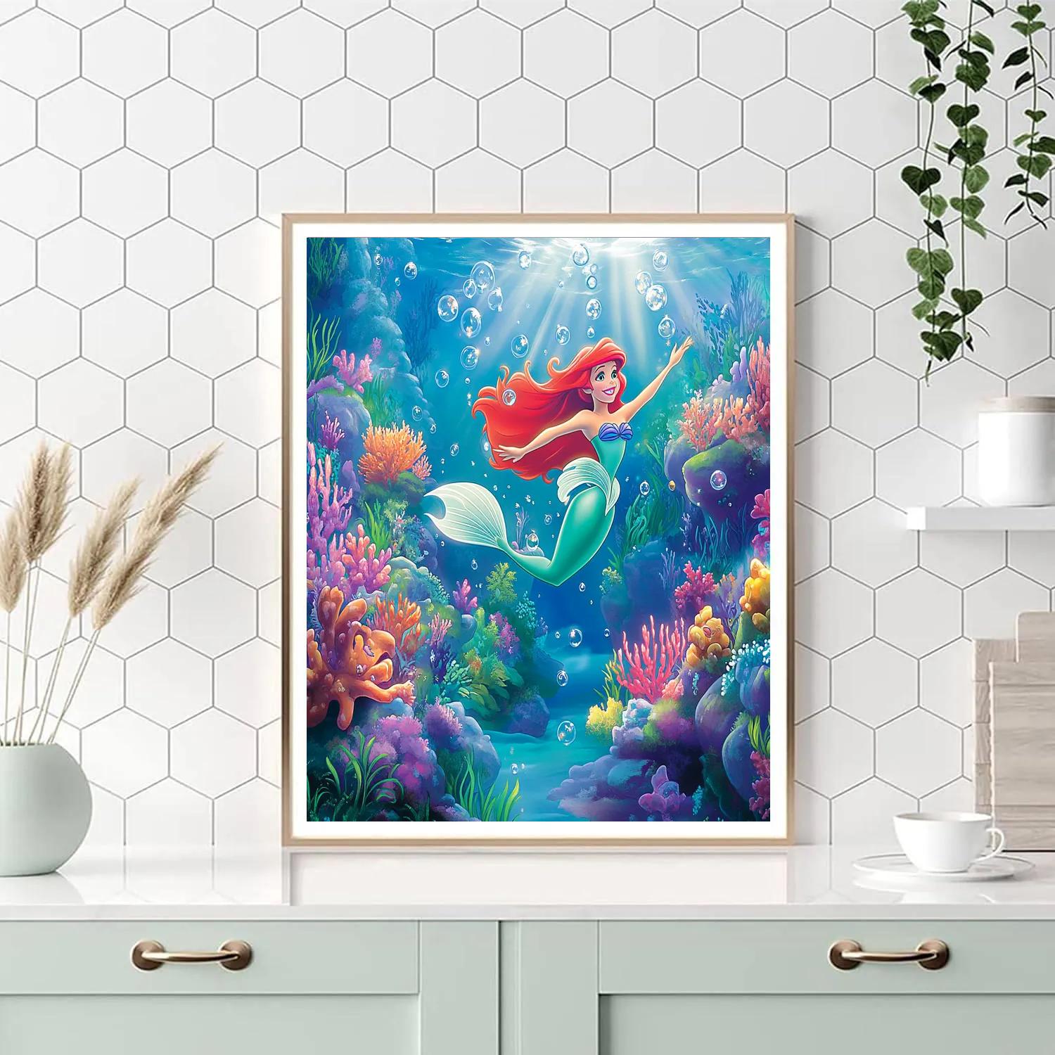 Ariel’s Underwater Coral Ball Disney Inspired Paint by numbers kits