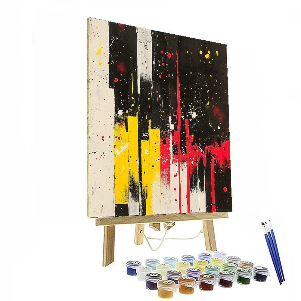 Jackson Pollock Inspired Urban Rhythm Numbered painting kits