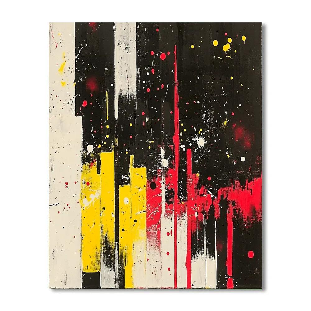 Jackson Pollock Inspired Urban Rhythm Numbered painting kits