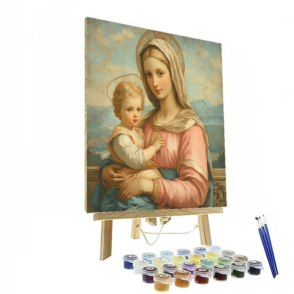 Raphael Inspired Renaissance Madonna Paint by numbers kits