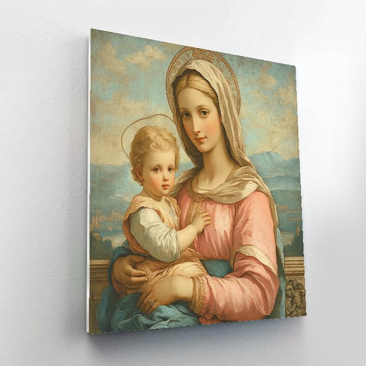 Raphael Inspired Renaissance Madonna Paint by numbers kits