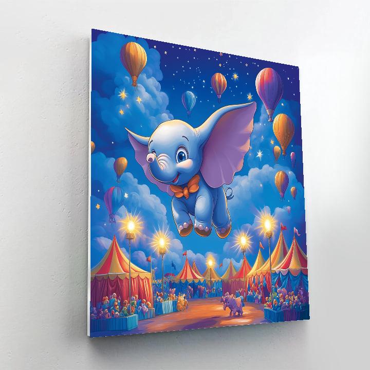 Dumbo’s Circus Night Flight Disney Inspired paint by number