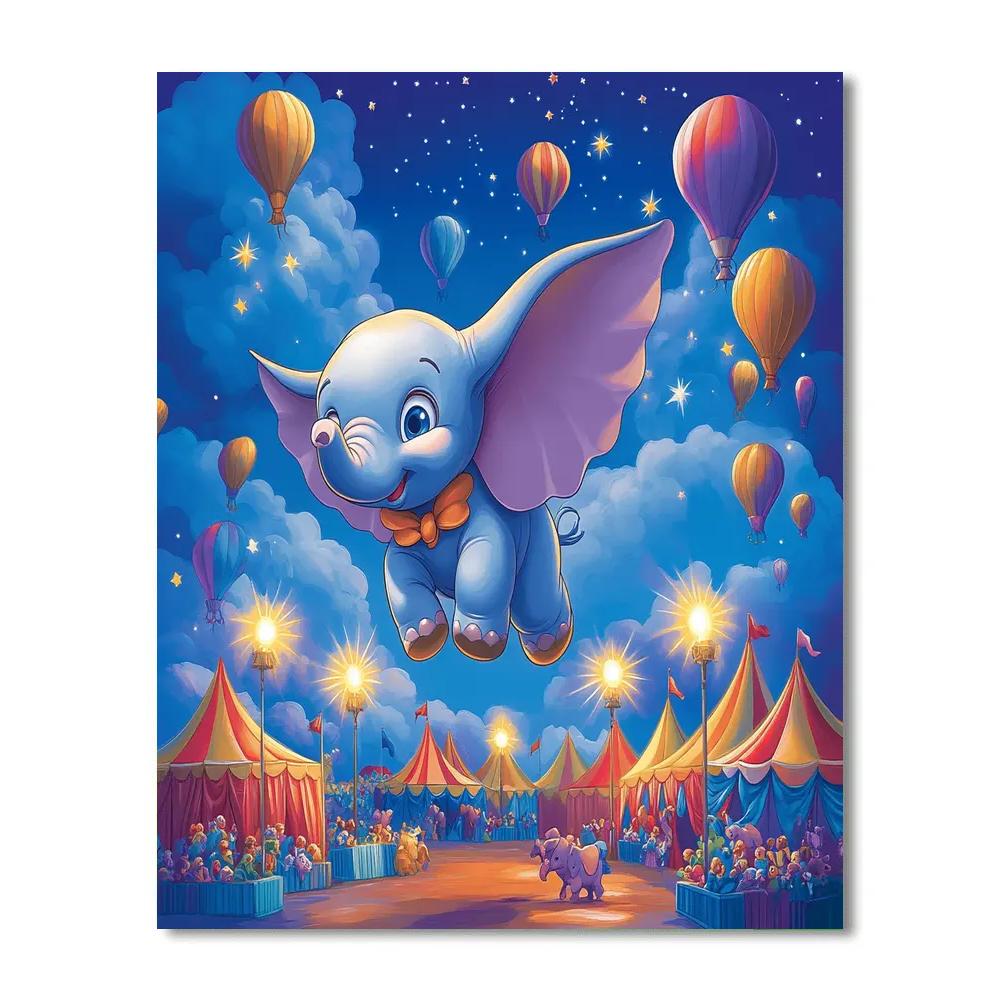 Dumbo’s Circus Night Flight Disney Inspired paint by number