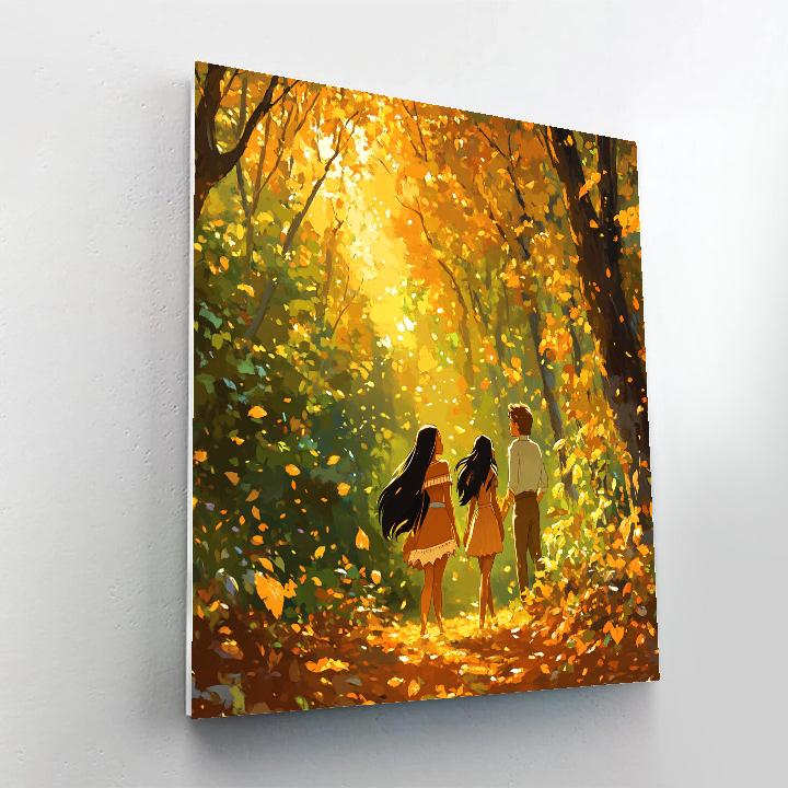 Pocahontas And Meeko’s Autumn Walk Disney Inspired Painting by numbers kit