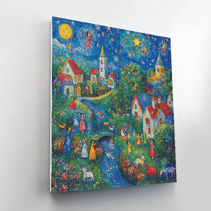 Marc Chagall Inspired Dreamlike Village Paint by numbers art
