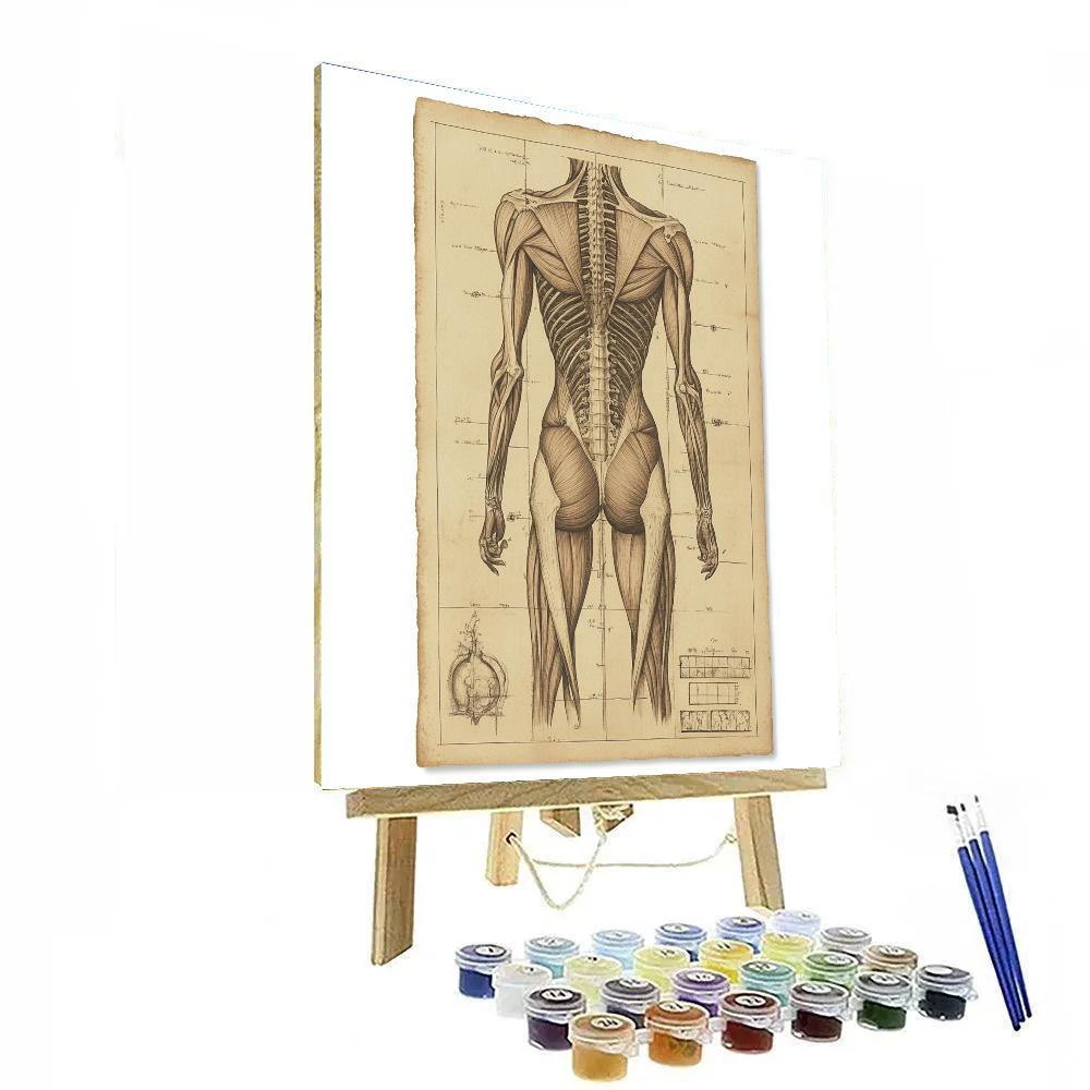 Leonardo Da Vinci Inspired Anatomical Study painting number kit
