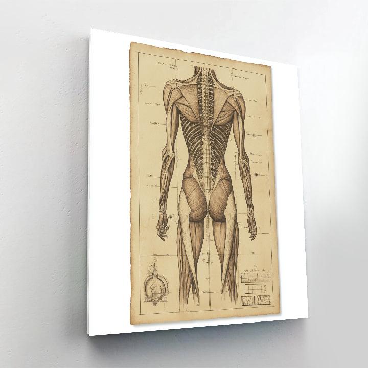 Leonardo Da Vinci Inspired Anatomical Study painting number kit