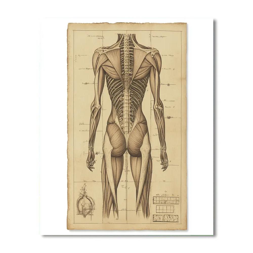 Leonardo Da Vinci Inspired Anatomical Study painting number kit