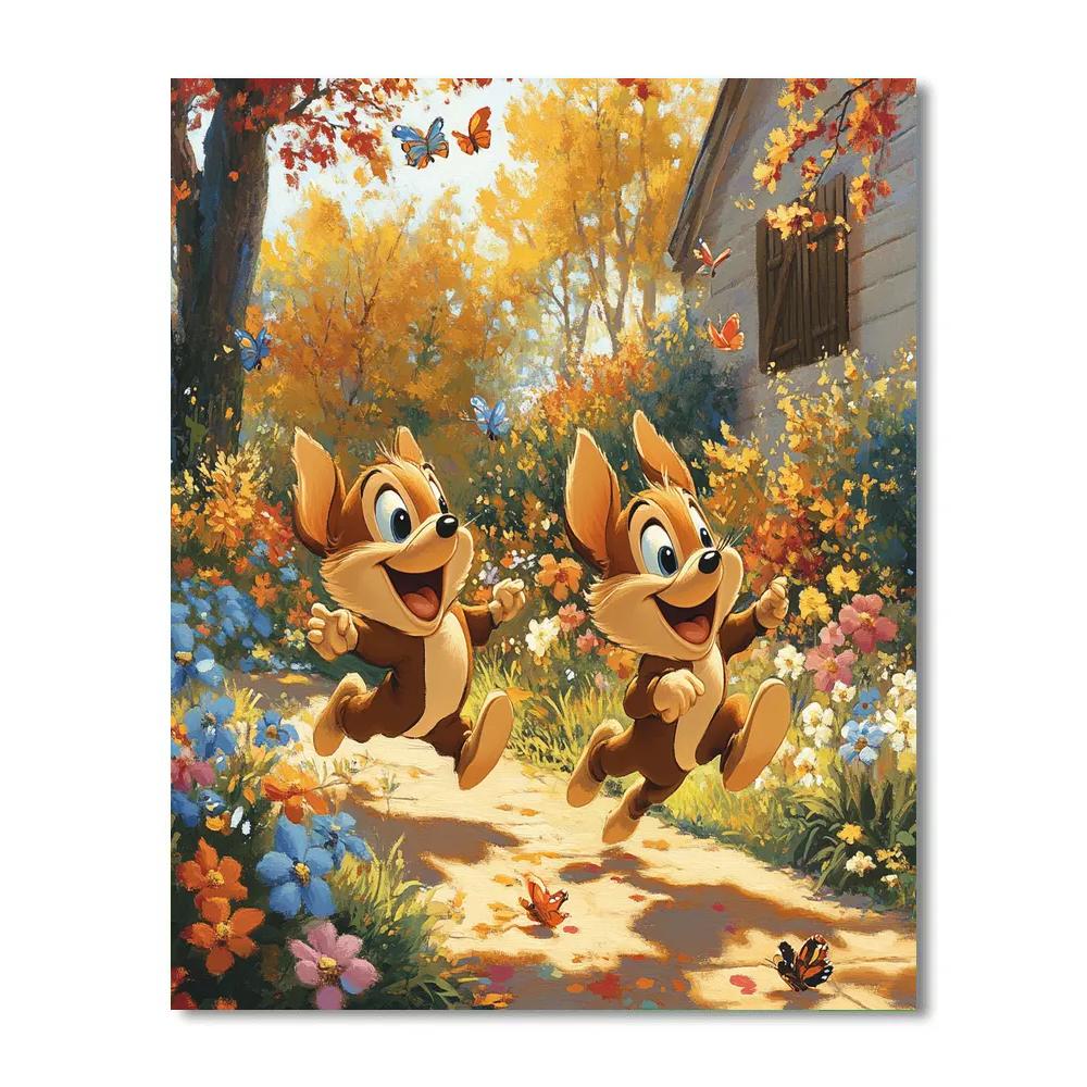 Chip And Dale’s Backyard Adventure Disney Inspired paint by color