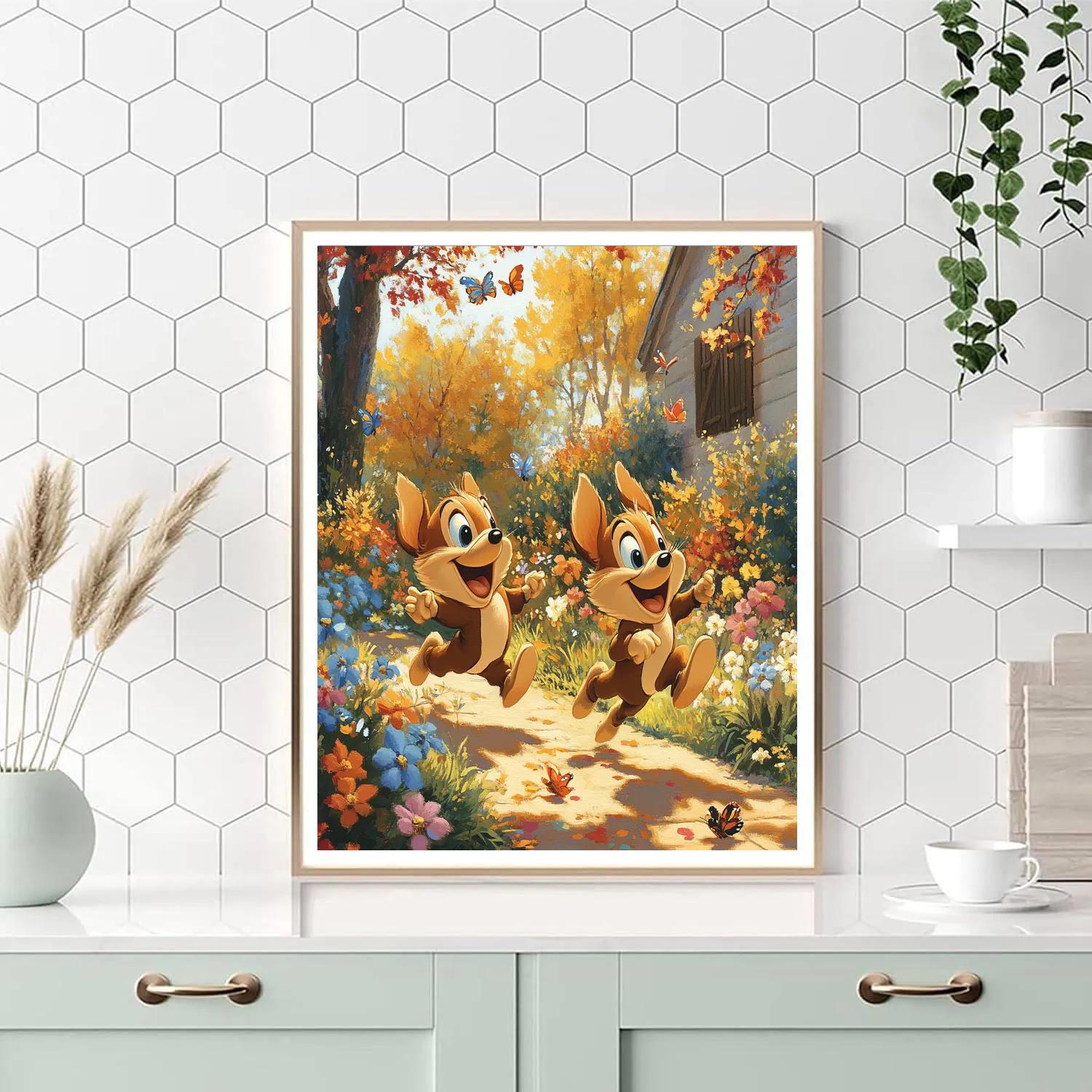 Chip And Dale’s Backyard Adventure Disney Inspired paint by color