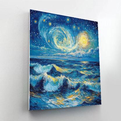 Vincent Van Gogh Inspired Starry Ocean Paint by numbers kits