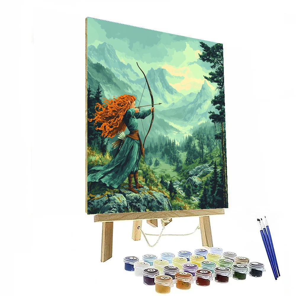 Merida’s Brave Heart Quest Disney Inspired paint by color