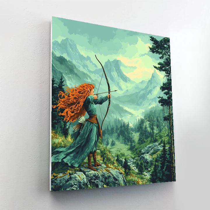 Merida’s Brave Heart Quest Disney Inspired paint by color