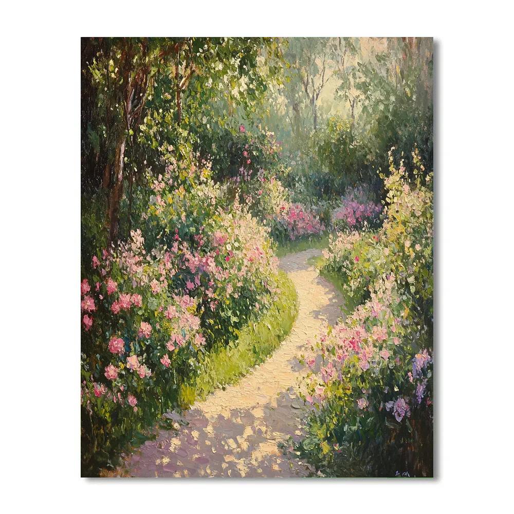 Claude Monet Inspired Morning Garden paint by numbers