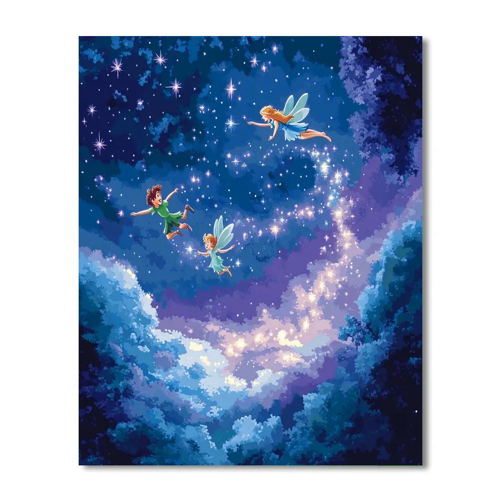 Peter Pan And Tinker Bell’s Starry Flight Disney Inspired Paint by numbers kits