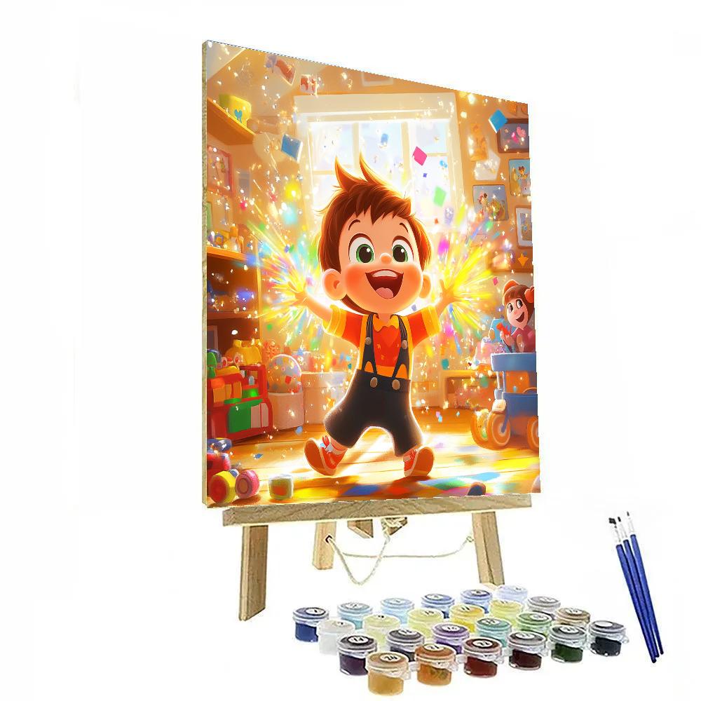 Jack-Jack’s Playful Power Explosion Disney Inspired Paint by numbers art