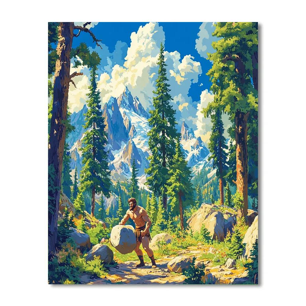 Hercules’ Strength Training Day Disney Inspired Paint by numbers art