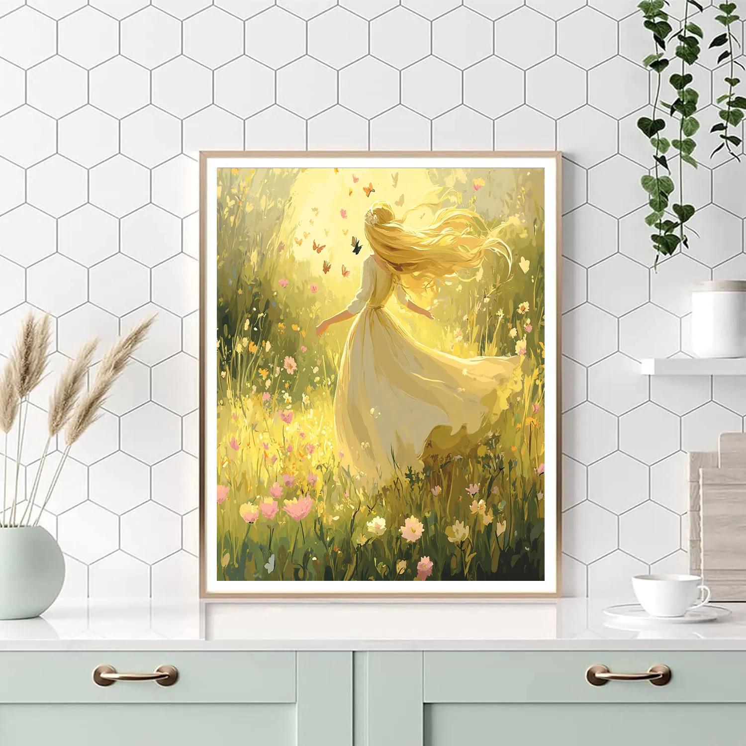 Aurora’s Spring Meadow Waltz Disney Inspired Numbered painting kits