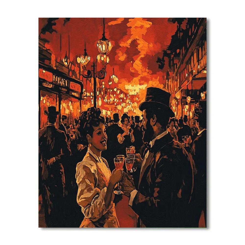 Henri De Toulouse-Lautrec Inspired Parisian Cabaret Painting by numbers kit