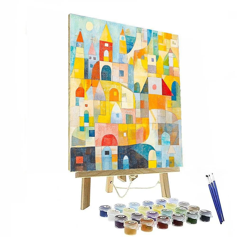 Paul Klee Inspired Colorful Cityscape Painting by numbers kit