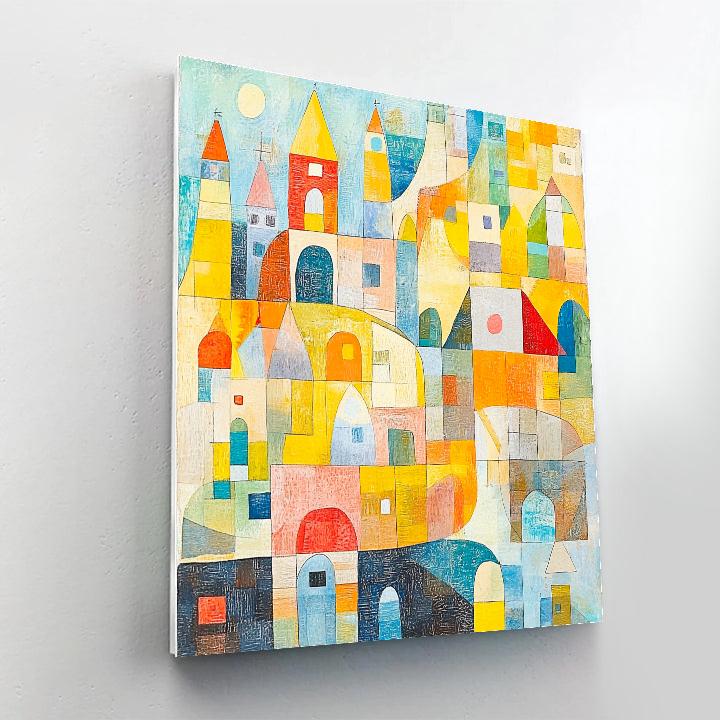 Paul Klee Inspired Colorful Cityscape Painting by numbers kit