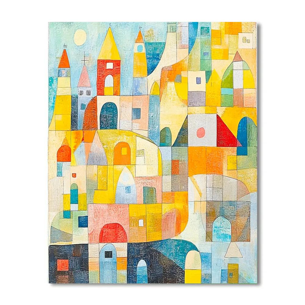 Paul Klee Inspired Colorful Cityscape Painting by numbers kit