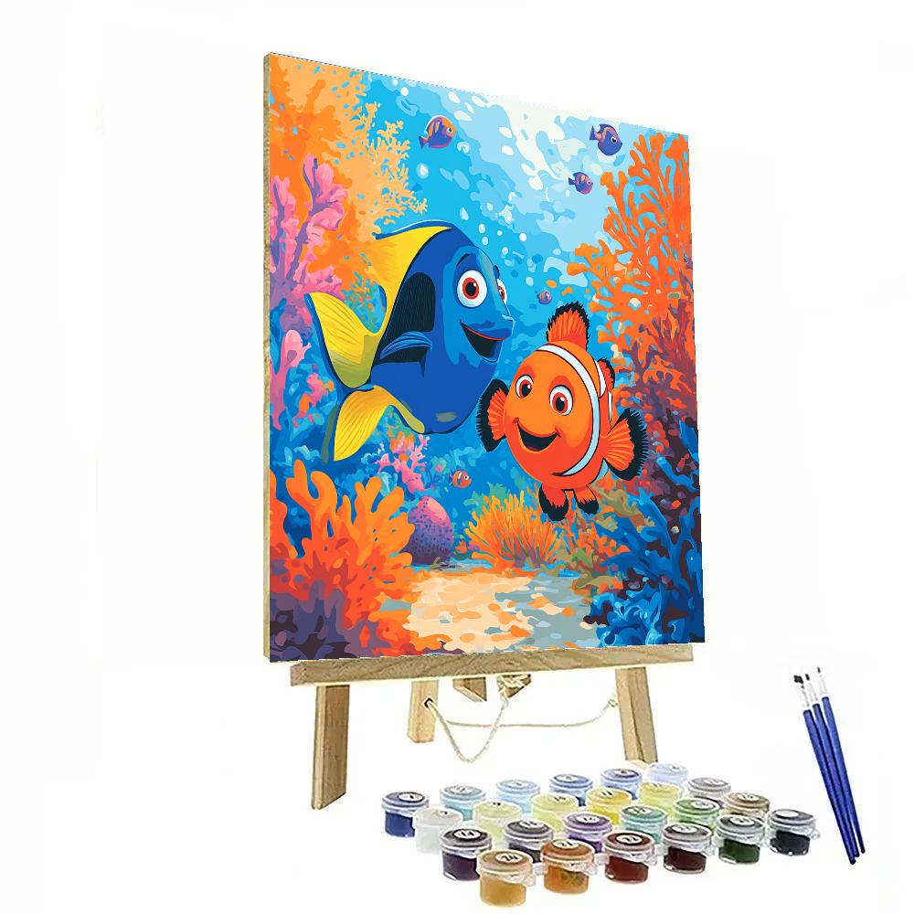 Nemo And Dory’s Underwater Exploration Disney Inspired Painting by numbers kit