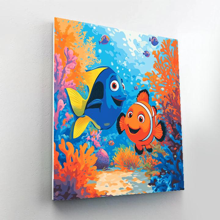 Nemo And Dory’s Underwater Exploration Disney Inspired Painting by numbers kit