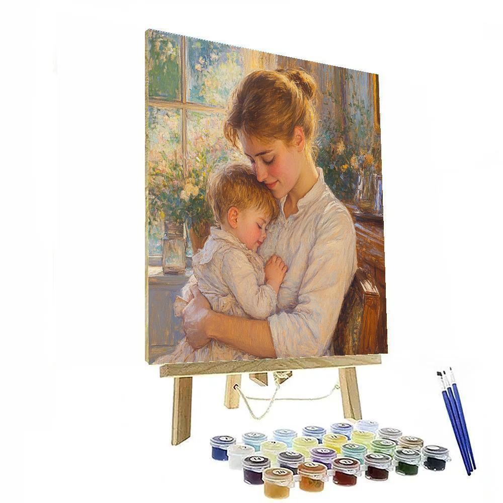 Mary Cassatt Inspired Mother And Child Number painting