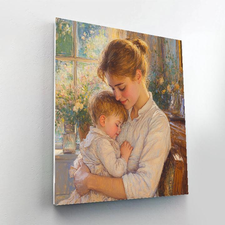 Mary Cassatt Inspired Mother And Child Number painting