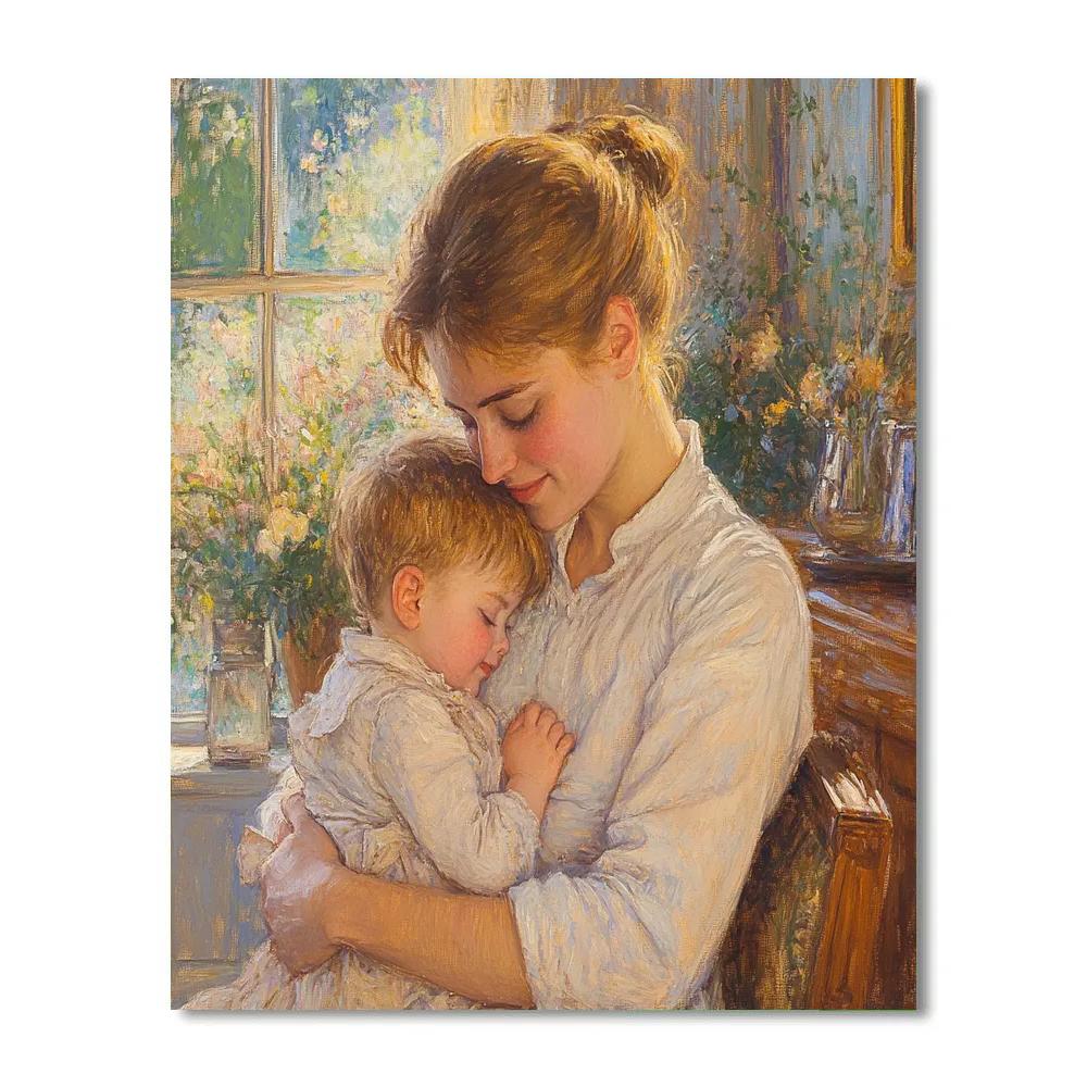 Mary Cassatt Inspired Mother And Child Number painting