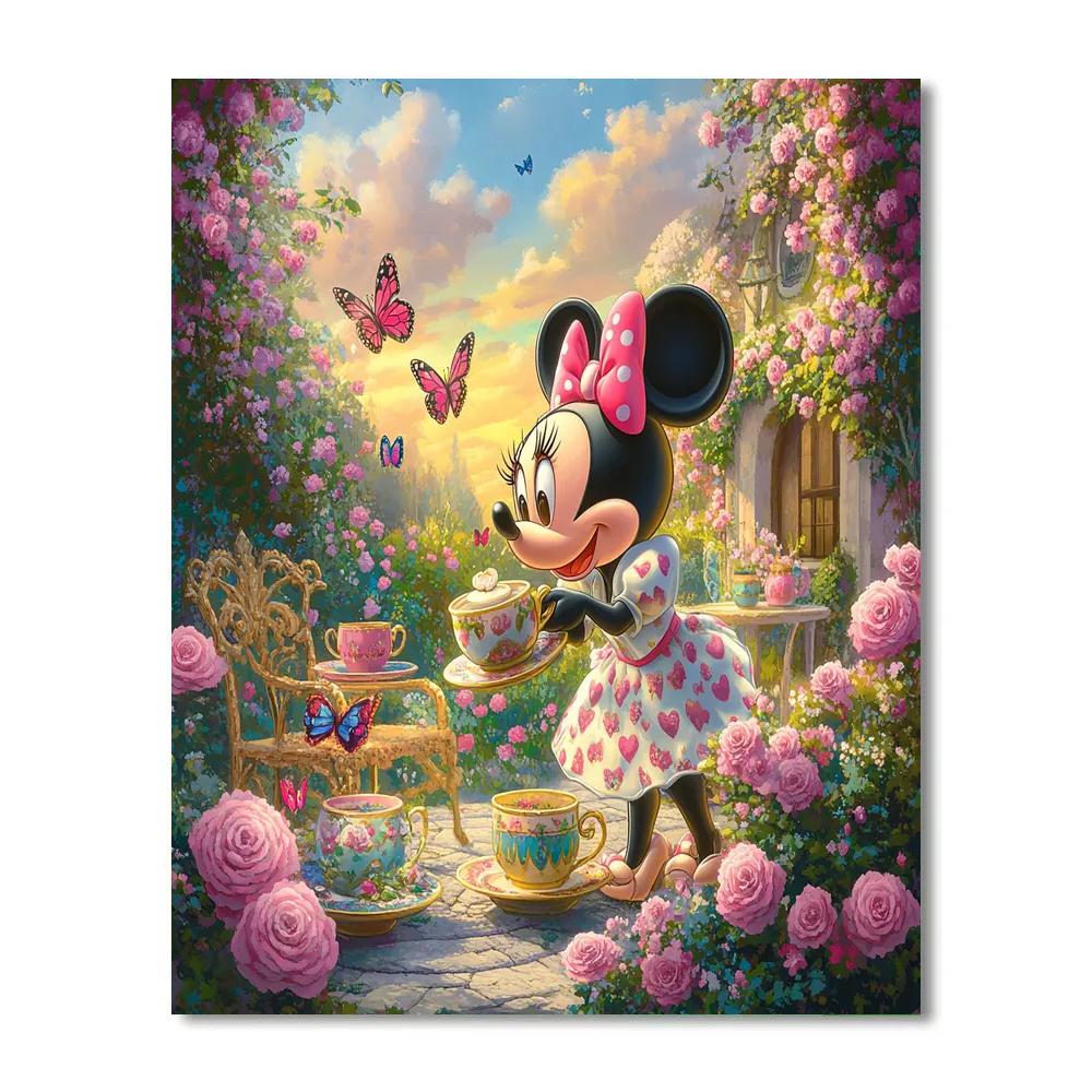 Minnie Mouse’s Delightful Tea Party Disney Inspired Paint by numbers kits