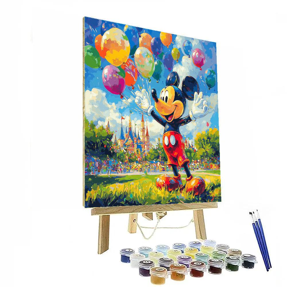 Mickey Mouse’s Birthday Balloon Bash Disney Inspired DIY paint by numbers