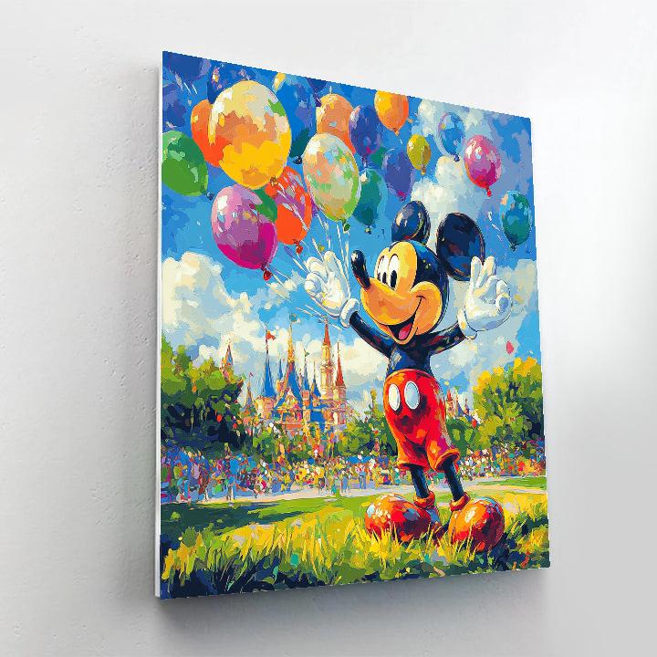 Mickey Mouse’s Birthday Balloon Bash Disney Inspired DIY paint by numbers