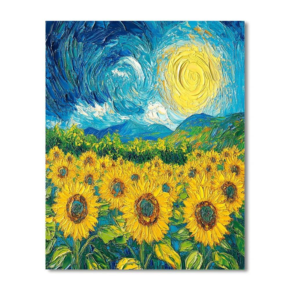 Vincent Van Gogh Inspired Sunflower Garden Paint by numbers kits