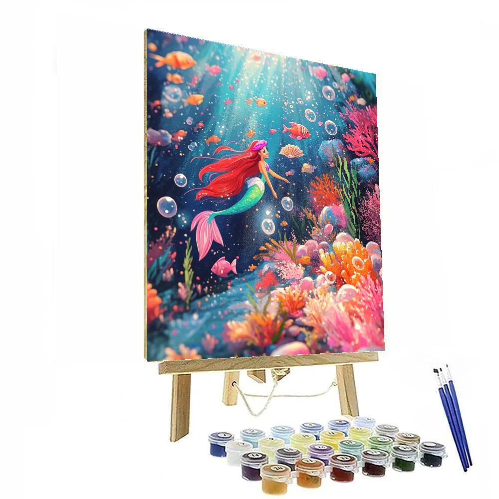 Ariel’s Coral Kingdom Celebration Disney Inspired paint by number