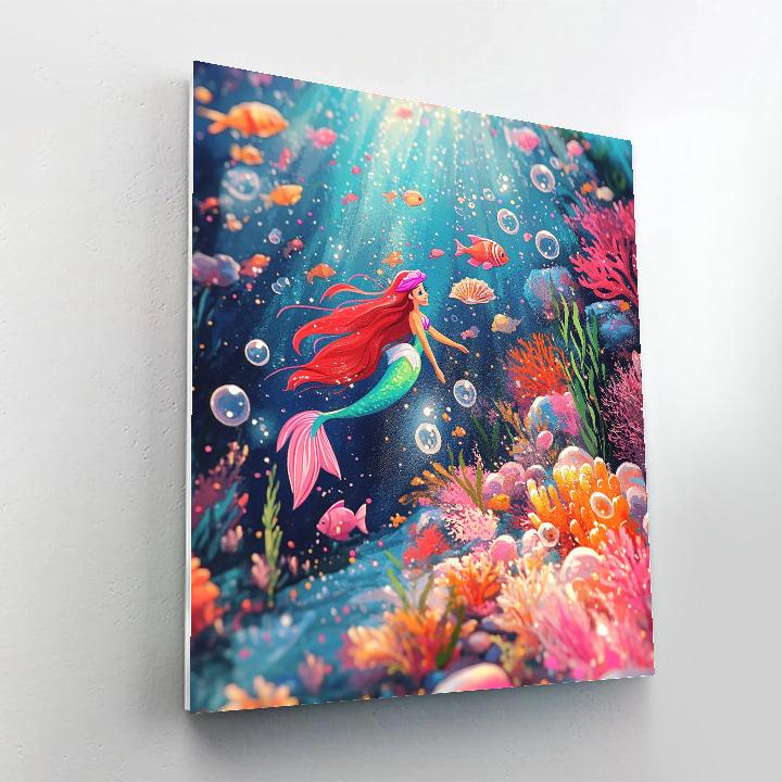 Ariel’s Coral Kingdom Celebration Disney Inspired paint by number