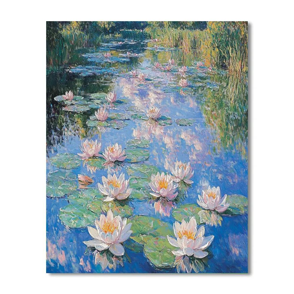 Claude Monet Inspired Water Lilies Pond painting number kit