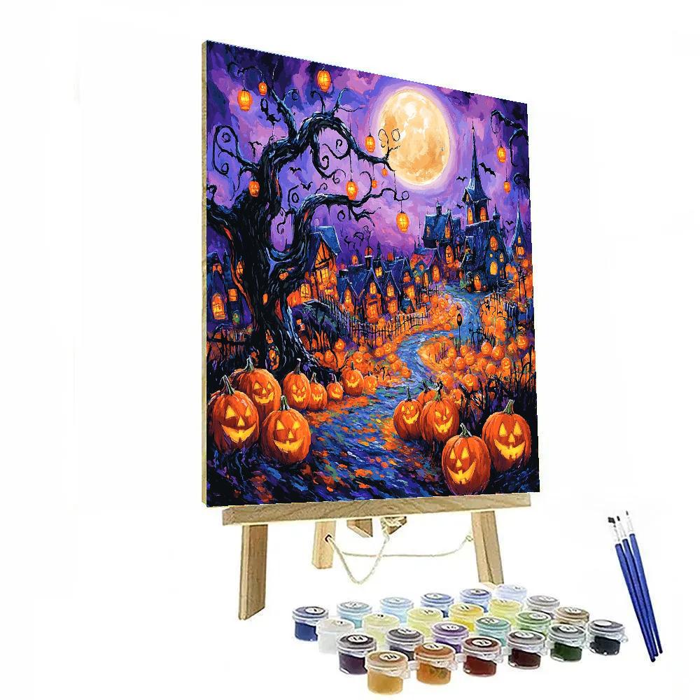 Jack Skellington’s Spooky Town Festival Disney Inspired DIY paint by numbers