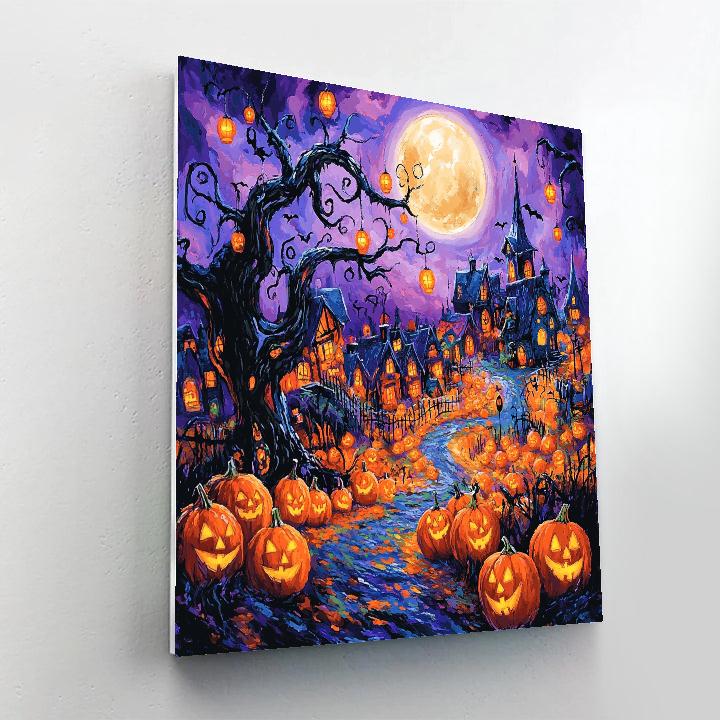 Jack Skellington’s Spooky Town Festival Disney Inspired DIY paint by numbers