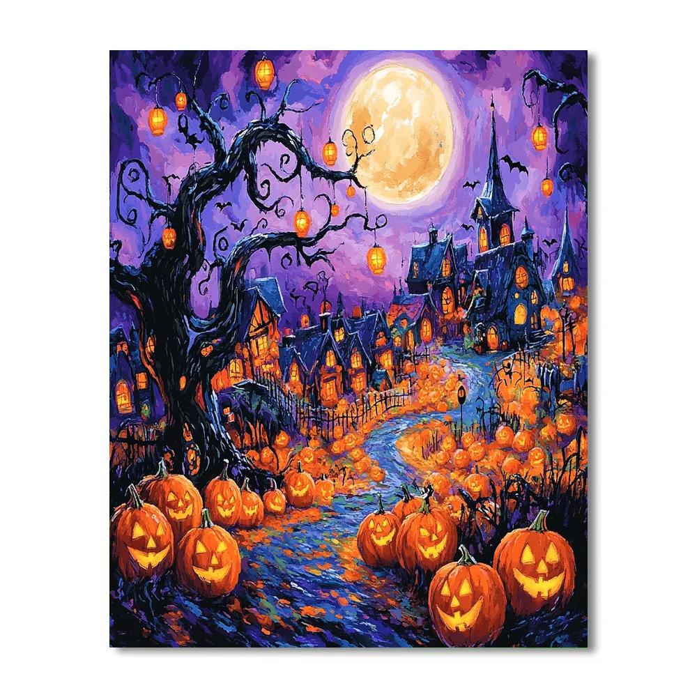 Jack Skellington’s Spooky Town Festival Disney Inspired DIY paint by numbers