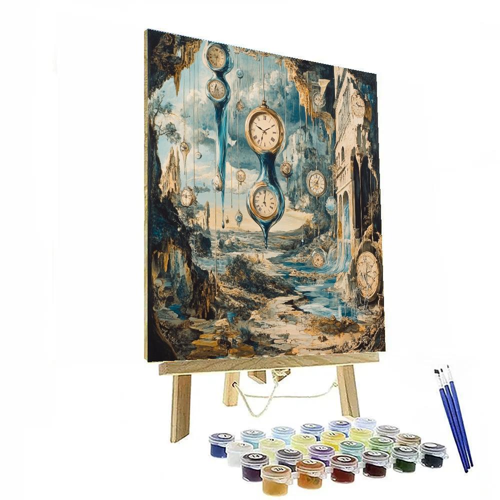 Salvador Dali Inspired Surreal Timescape Painting by numbers kit