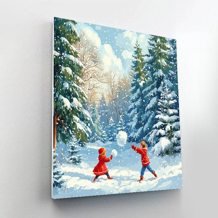 Anna’s Snowy Forest Adventure Disney Inspired paint by number
