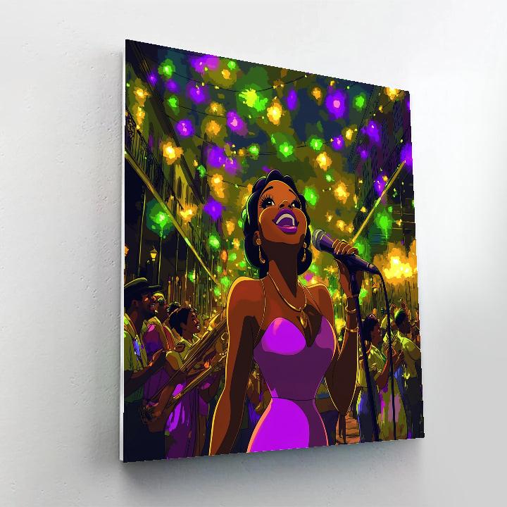 Tiana’s Jazz Night Celebration Disney Inspired DIY paint by numbers