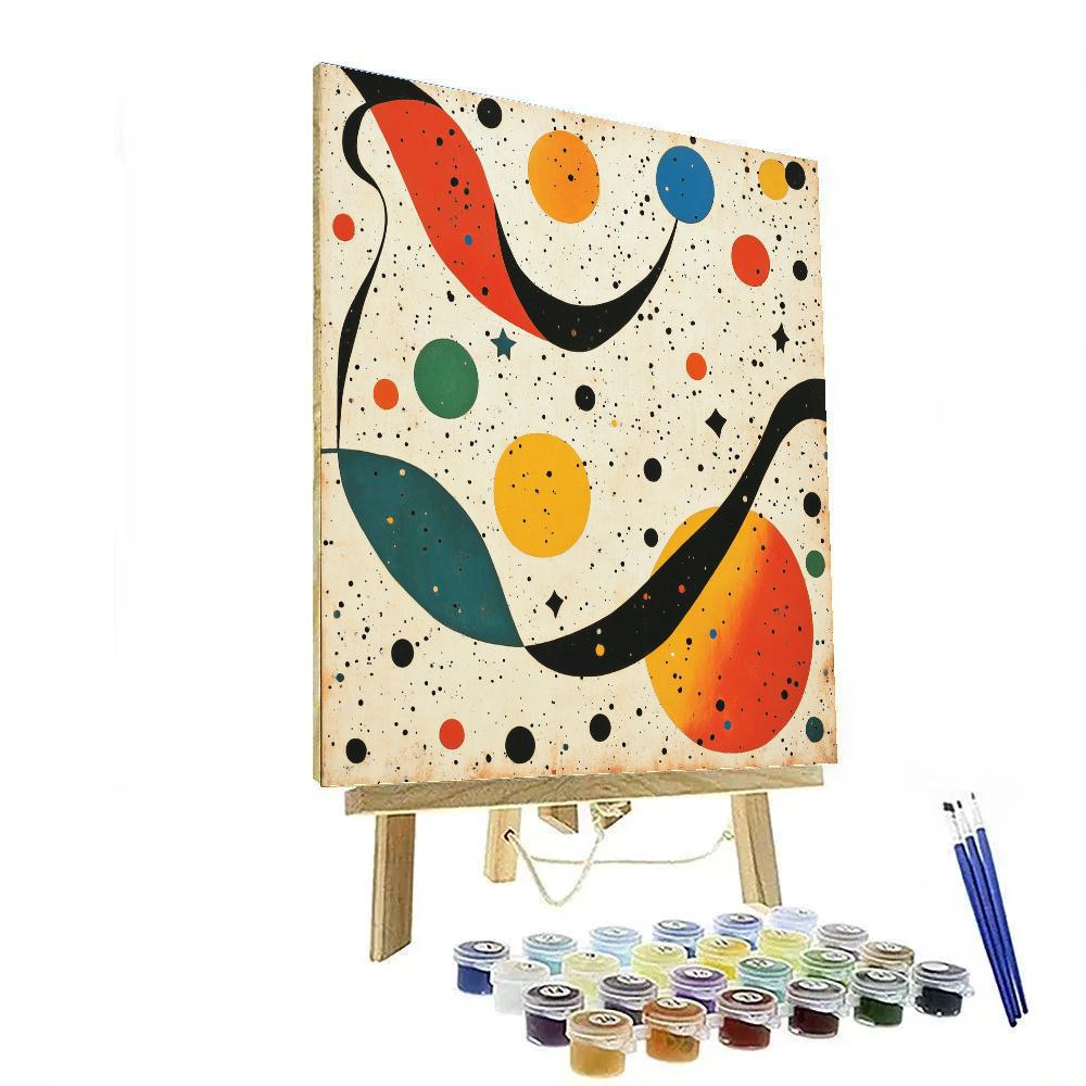 Joan Miró Inspired Cosmic Abstraction paint by number