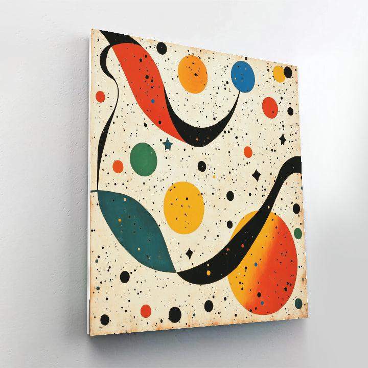 Joan Miró Inspired Cosmic Abstraction paint by number